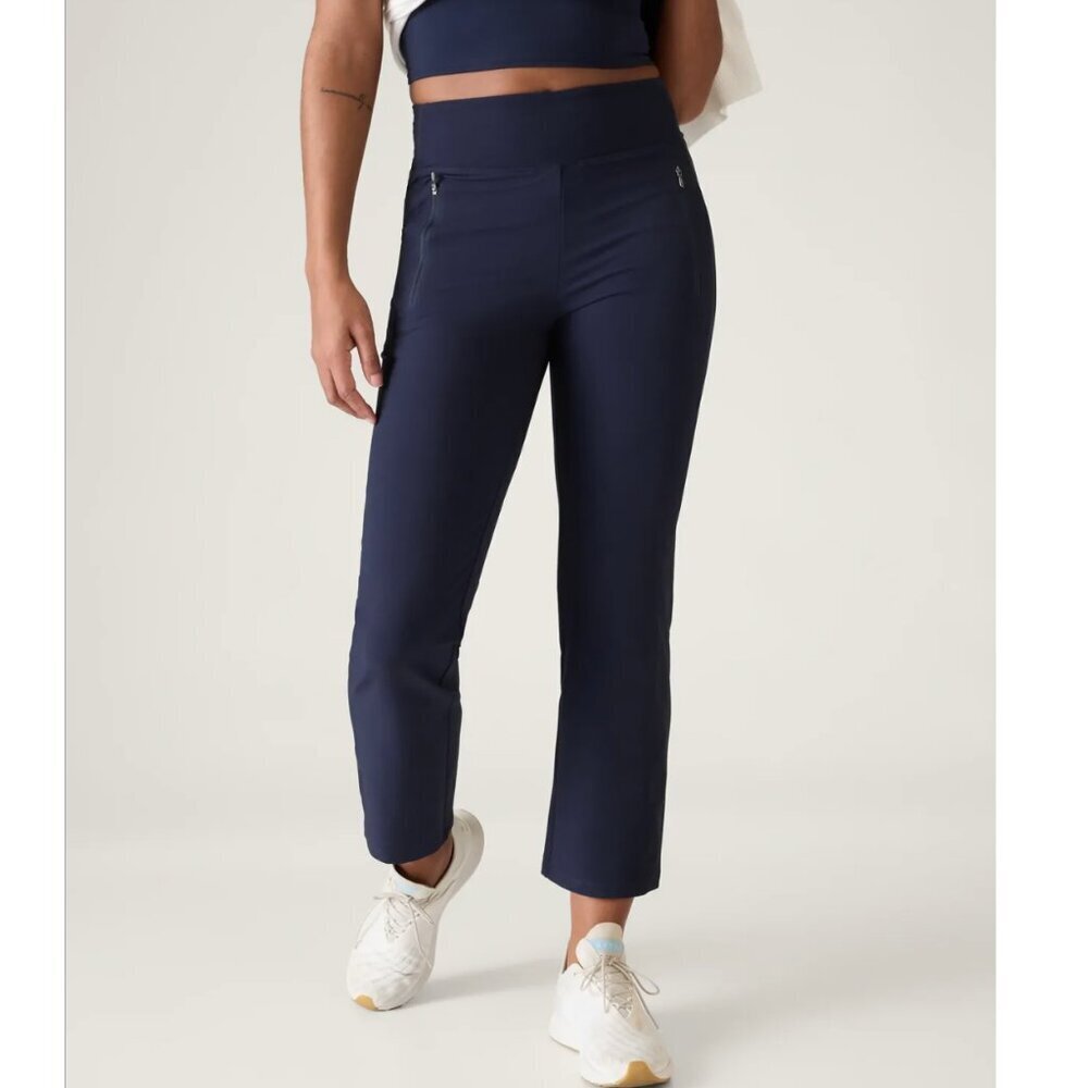 Athleta Fairway Golf Women's Blue Lightweight Stretch Ankle Pants Size 10